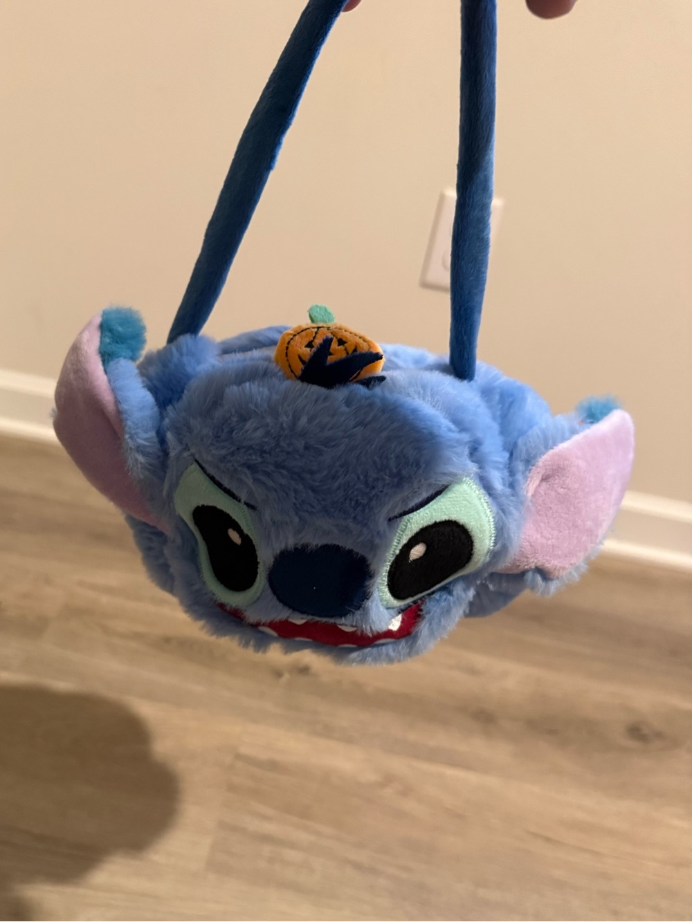 Disney Blue Stitch Plush Halloween Baby Tirck or Treat Basket
